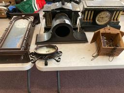 6 vintage clocks for parts only