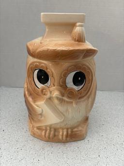 Vintage Wise Old Owl Cookie Jar MCM