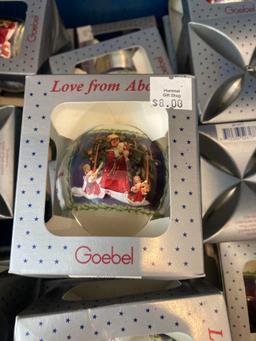 Tote full of Goebel Hummel 1996 ornaments