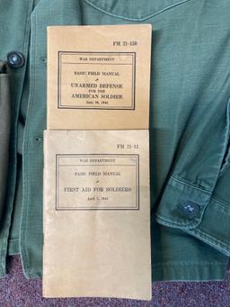 Army shirt bag 1942 snd 1943 basic field manuals