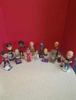 Bobbleheads-- all different, sports and genre