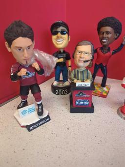 Bobbleheads-- all different, sports and genre