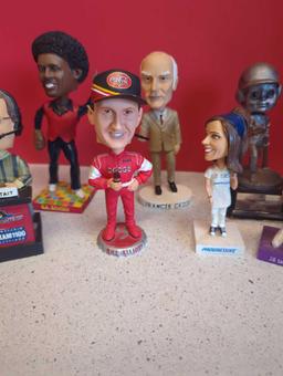 Bobbleheads-- all different, sports and genre