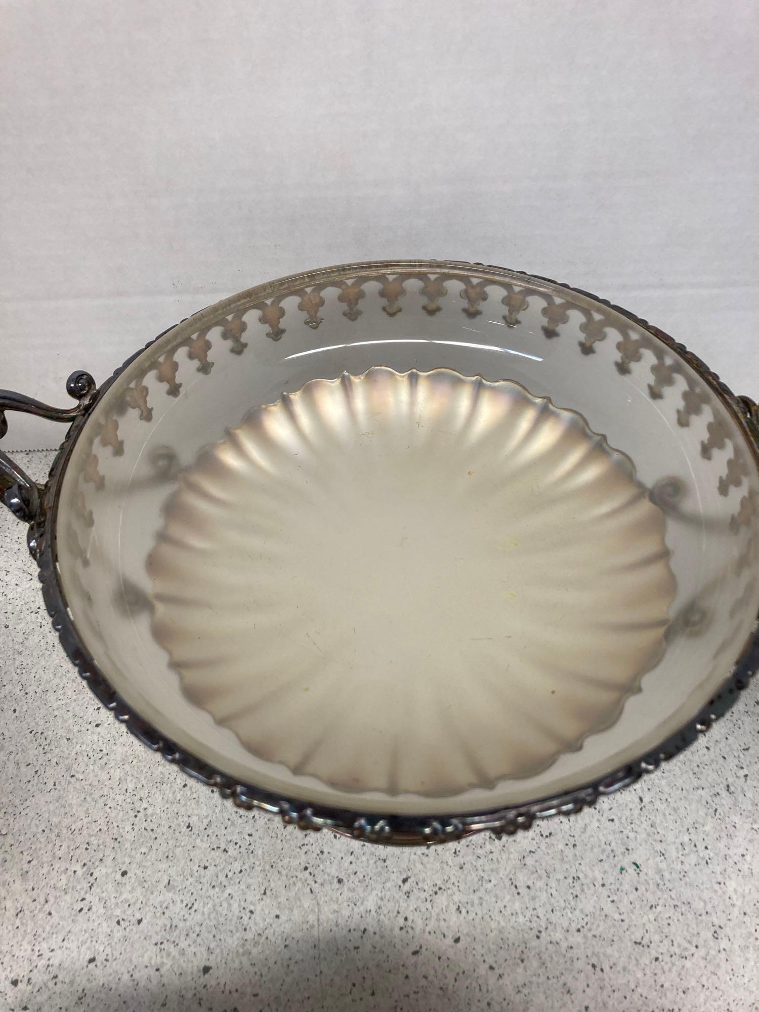 Old Sheffield chafing dish circa 1850 English silver shell dish Reed and Barton more