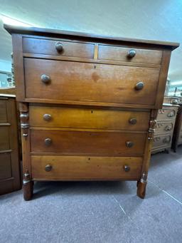 antique empire style 6- drawer chest 1880s