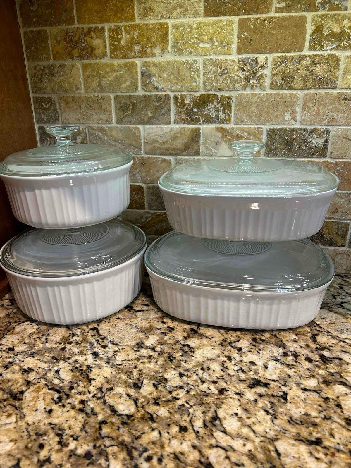 Corningware French White 8pc Bakeware Set