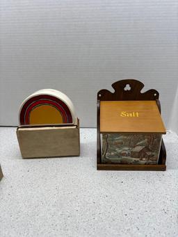 log cabin hanging salt box rainbow bank