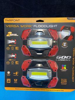 New floodlight night beam spotlight and 3 flashlights