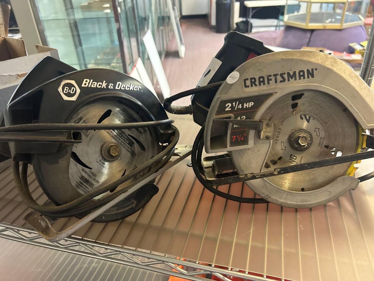 Black & Decker and craftsman circular saws