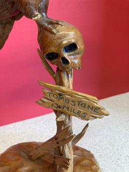 Frank R Klein 1973 carved buzzard