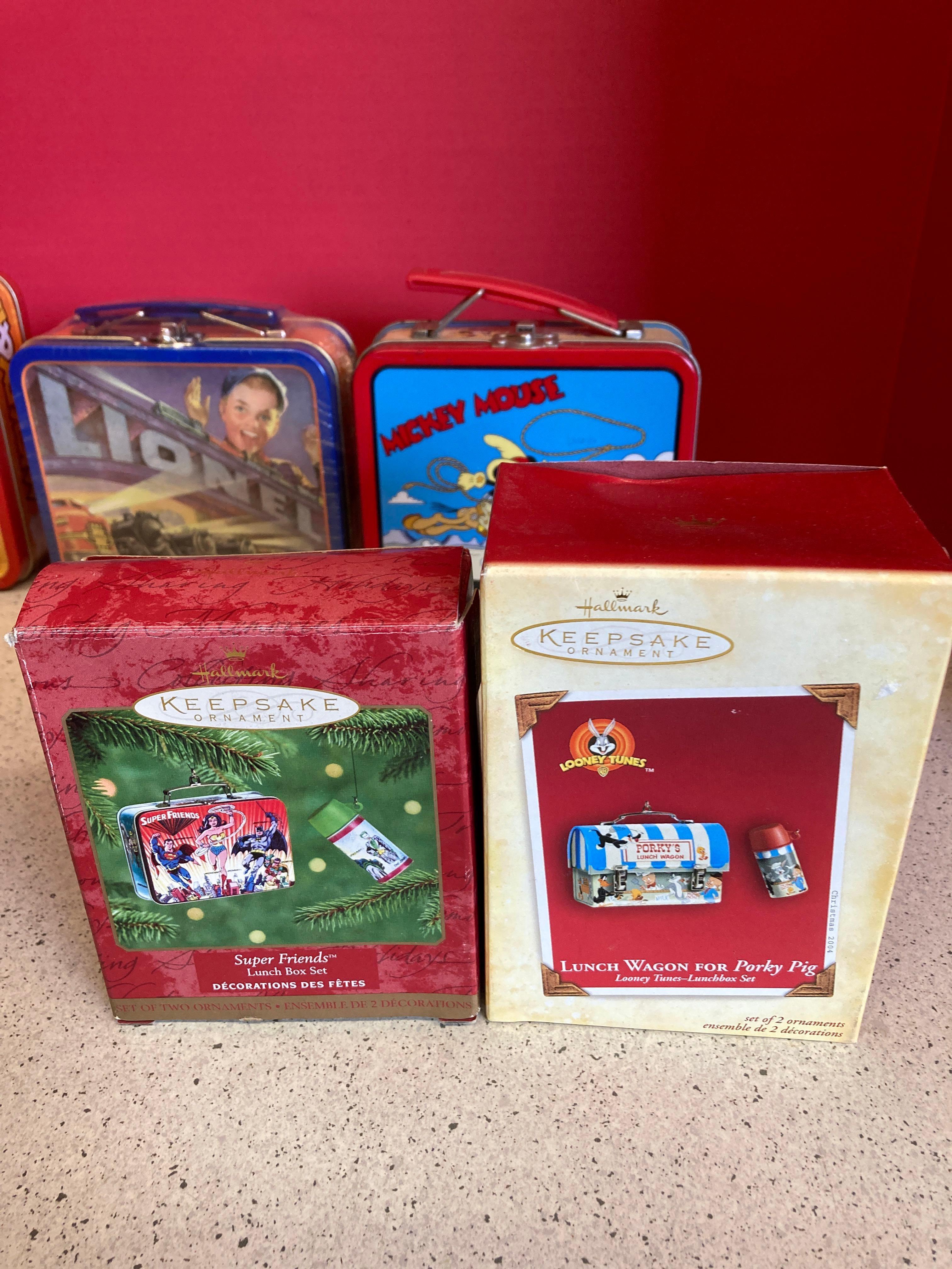 Mini lunch boxes and Keepsake ornaments