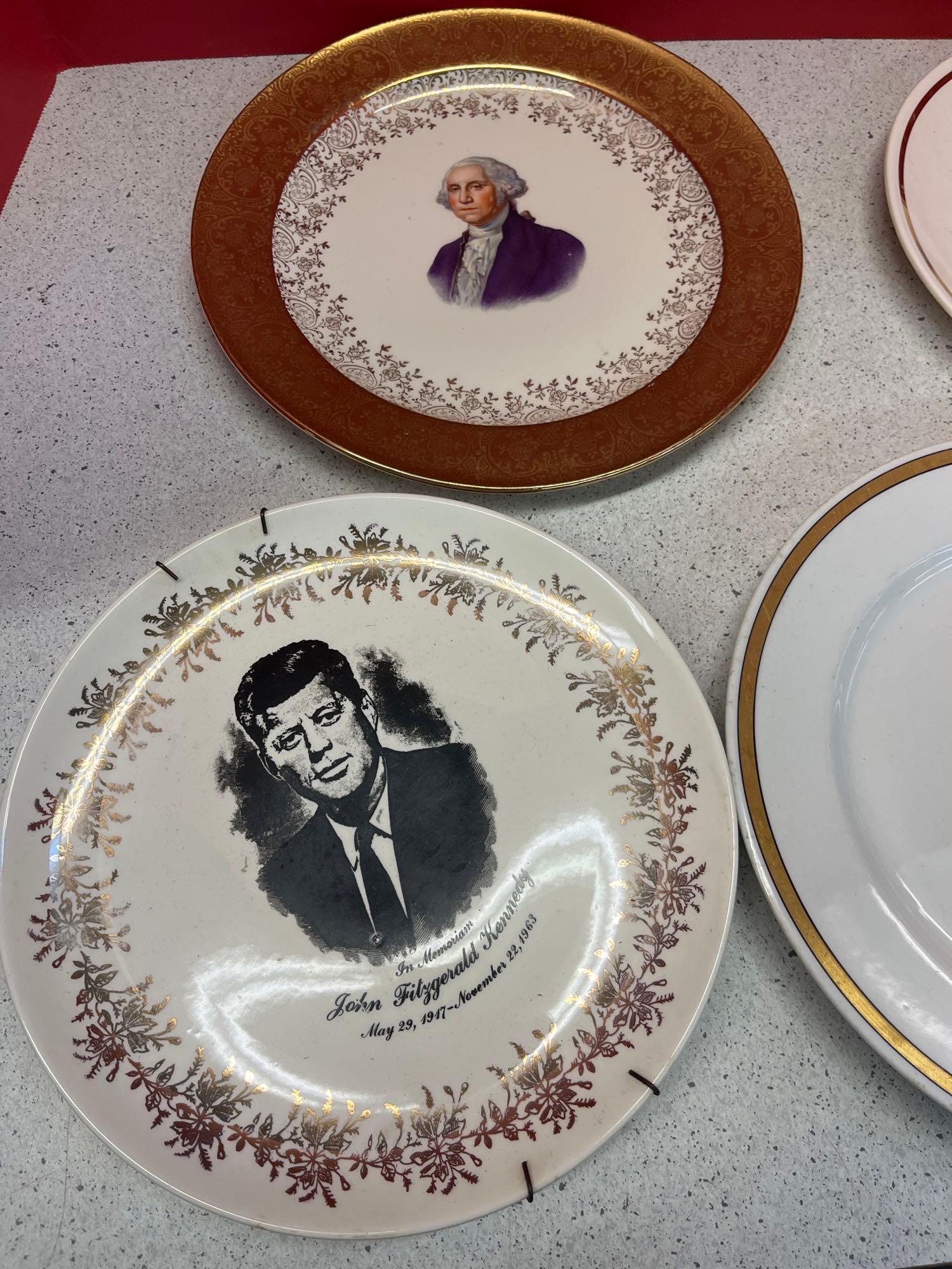 7 vintage Presidential collector plates