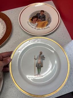 7 vintage Presidential collector plates