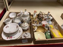 Vintage tea set, porcelain figurines and more