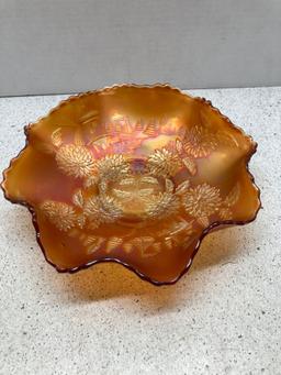 Carnival glass bowl