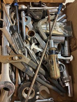 tools wrenches Channel locks sockets etc.