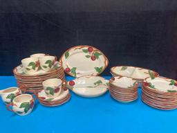 Set of Franciscan apple dishes