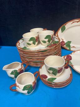 Set of Franciscan apple dishes