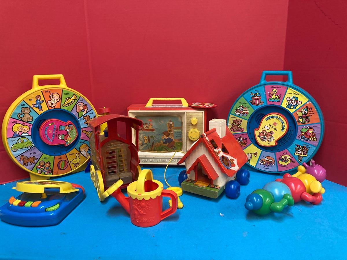 Large lot of vintage toys, see and say Fisher-Price more