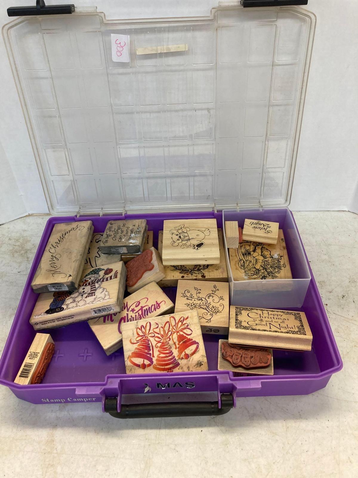 Case full of art stamps