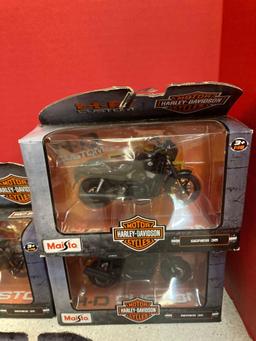 Seven new Harley Davidson diecast vehicles