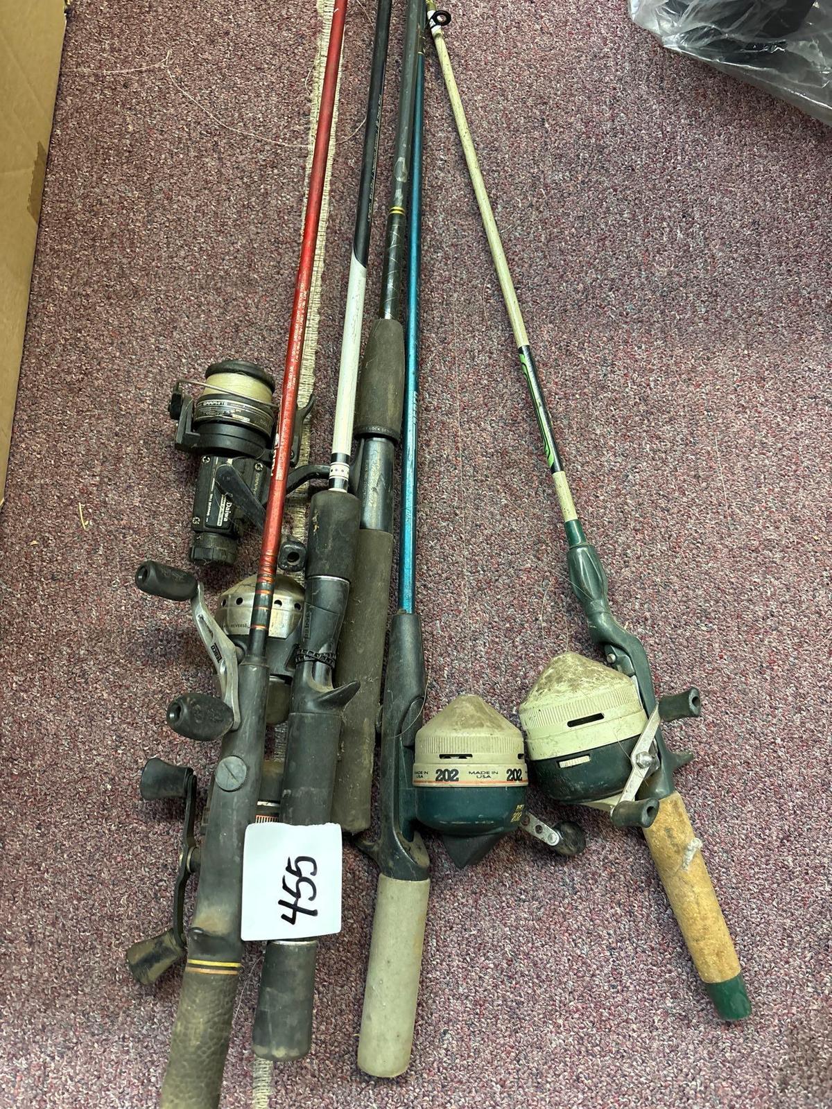 fishing rods and reels