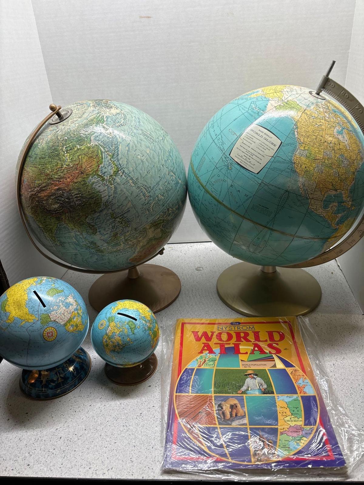 Collection of globes world Atlas book