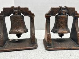 bookends metal truck cast bronze bust