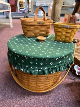 Collection of longaberger baskets, approx 10 picnic basket