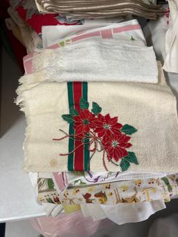 vintage printed tablecloth?s some with matching napkins