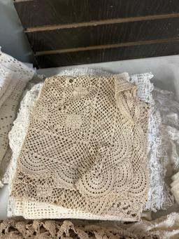 Vintage crocheted table cloths