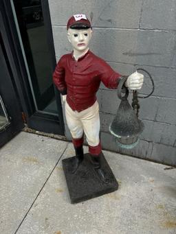 concrete lawn jockey