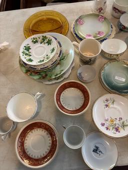 large collection of porcelain cup saucers vases etc.