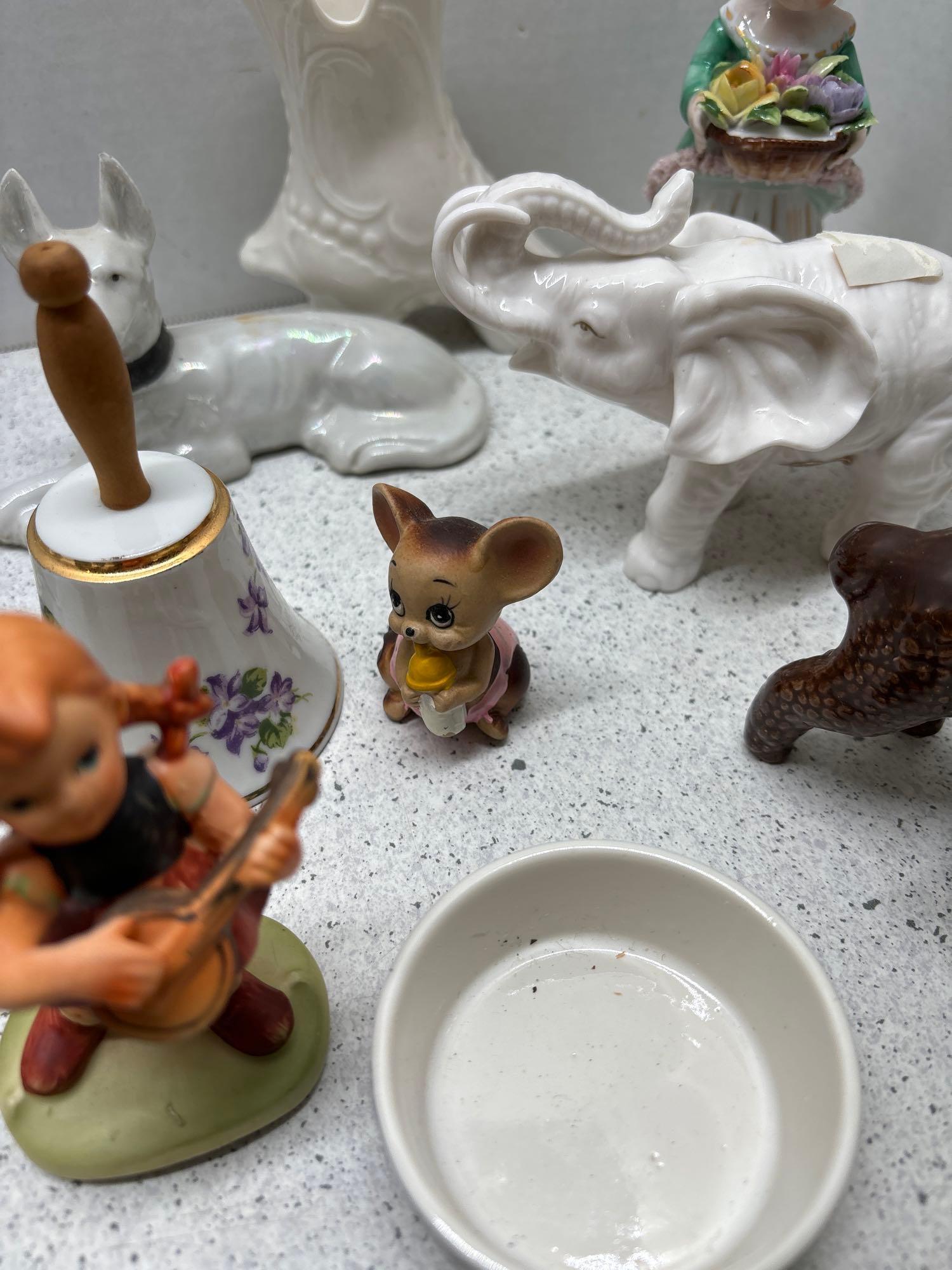 LEFTON mouse mid-century spaghetti poodles other porcelain animals and pieces