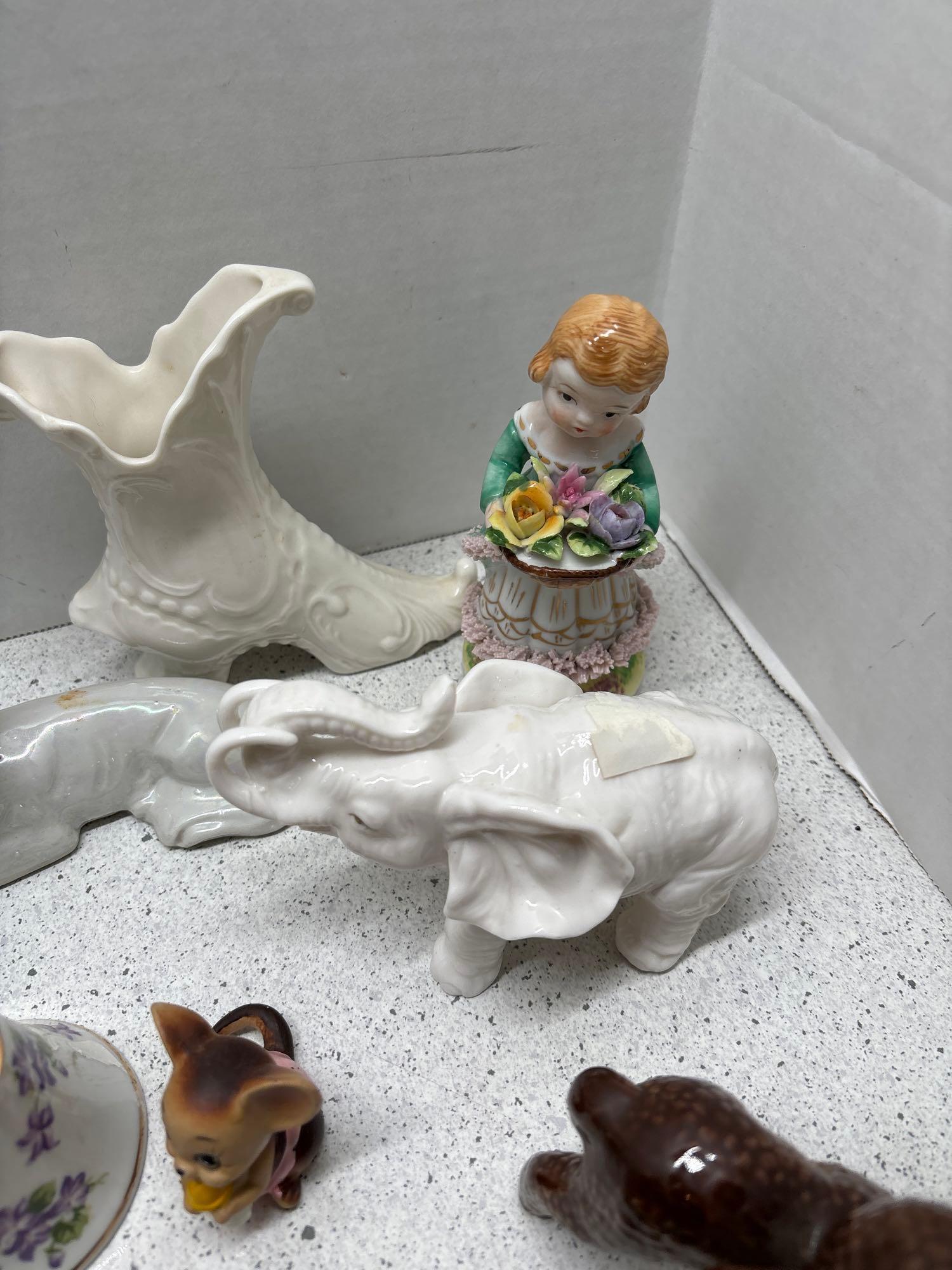 LEFTON mouse mid-century spaghetti poodles other porcelain animals and pieces