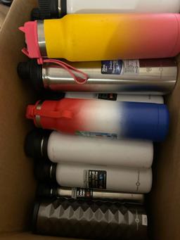 approximately 25 insulated double walled thermoses bottles