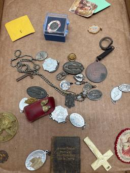 vintage religious medals