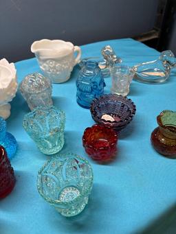 vintage toothpick holders Fenton glass etc.