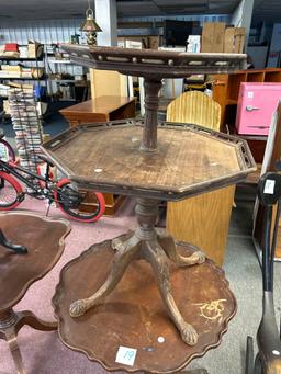 pair of occasional antique tables rough condition