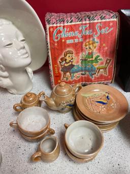Royal Haeger vase child?s tea set and more