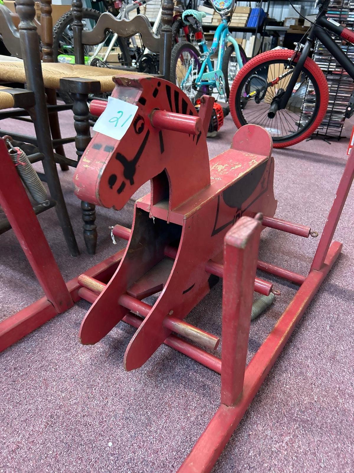 Red rocking horse