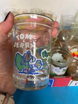 Mid century glassware, swanky swigs, Tom and Jerry, Welches, glasses, Garfield mugs and more