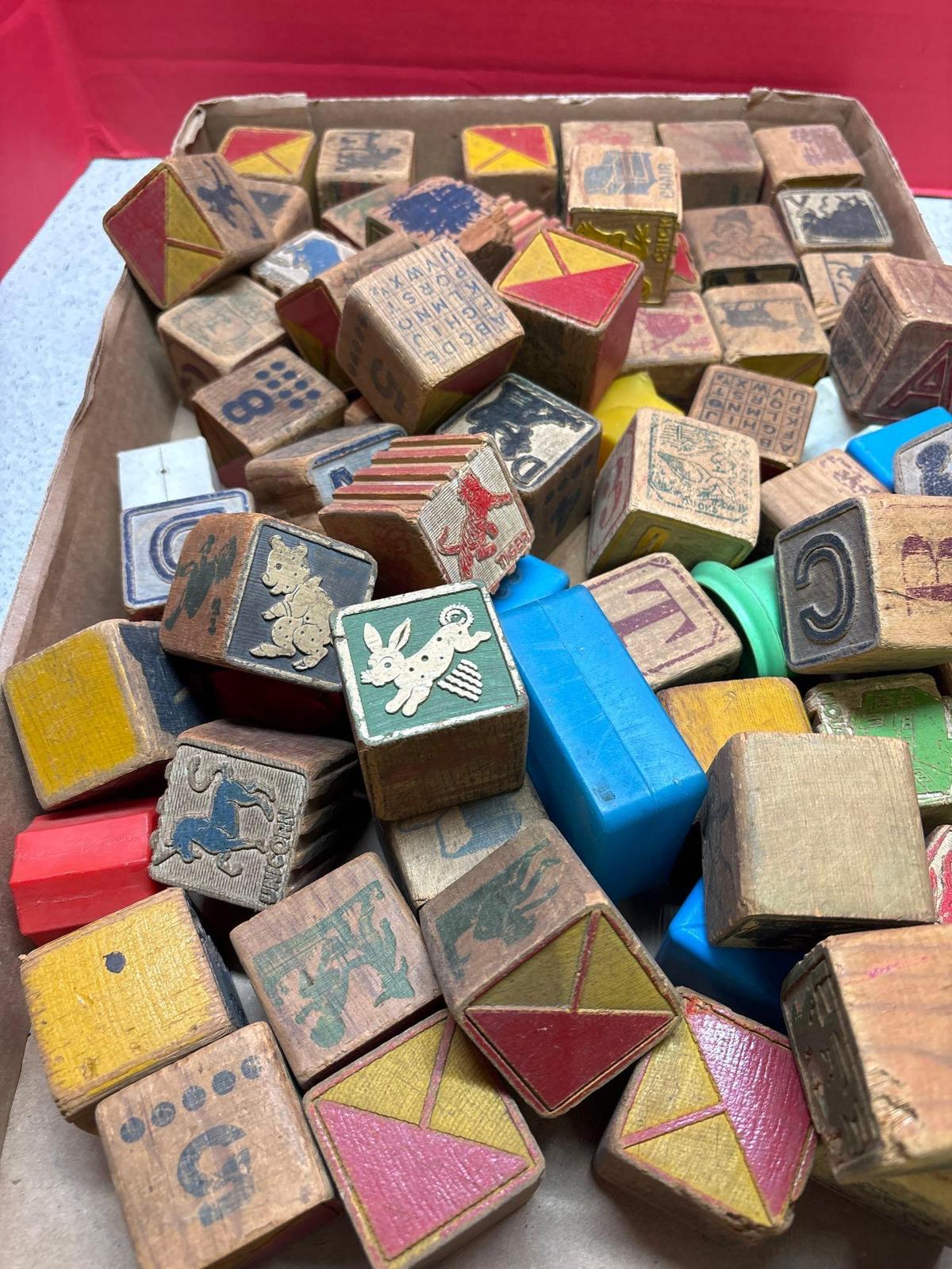 antique possibly German Wood blocks