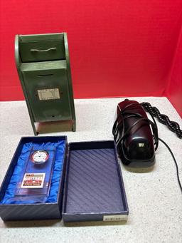 2017 Daytona desk clock vintage mailbox desk phone