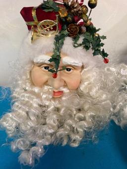 Christmas items including Kurt Adler Santa