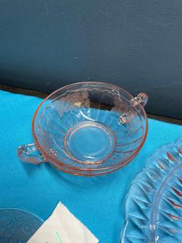 Pink depression glass