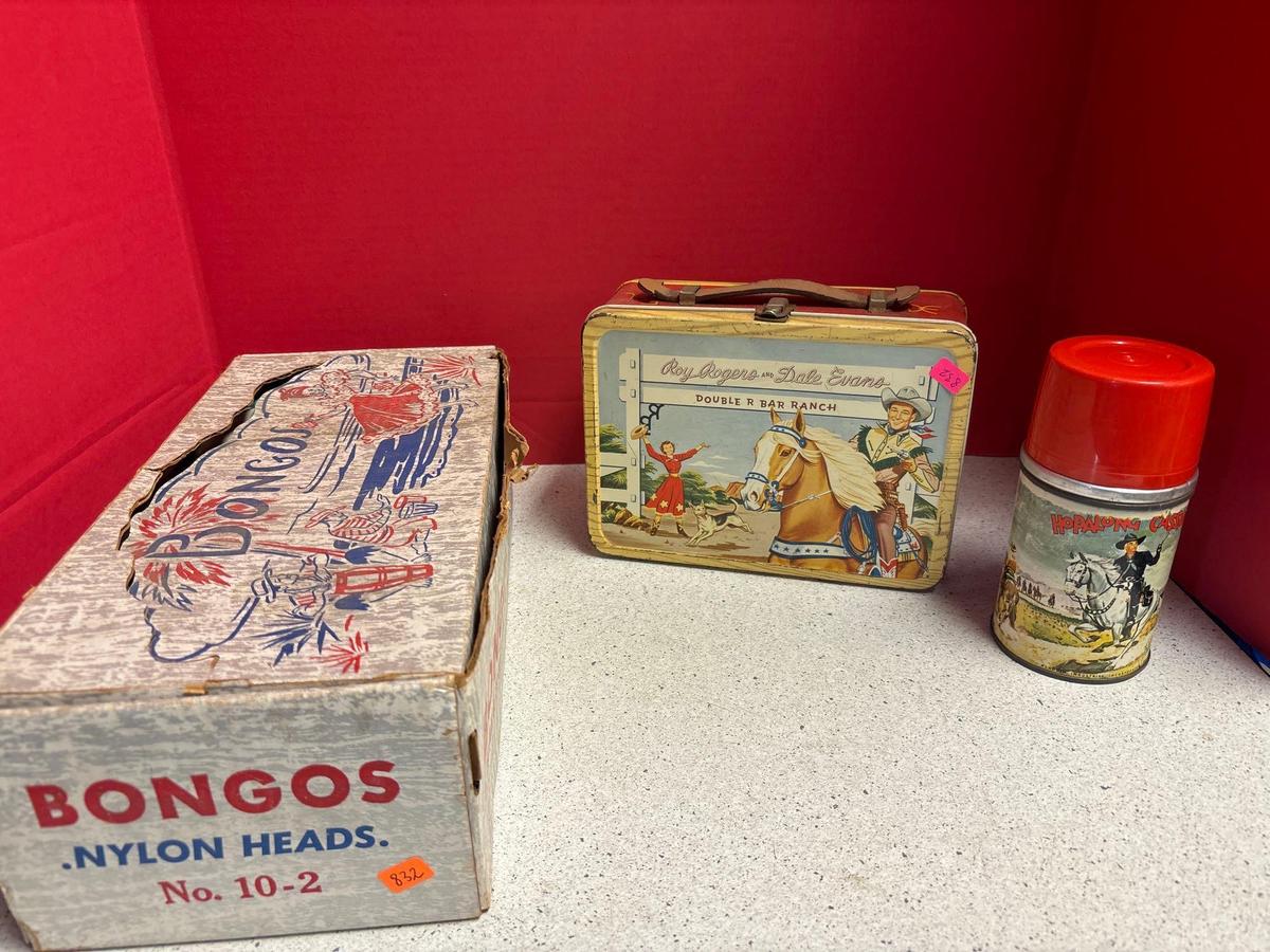 Roy Rogers Dale Evans lunchbox hop along Cassidy thermos