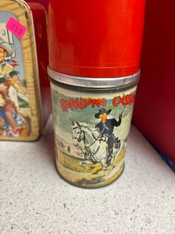 Roy Rogers Dale Evans lunchbox hop along Cassidy thermos