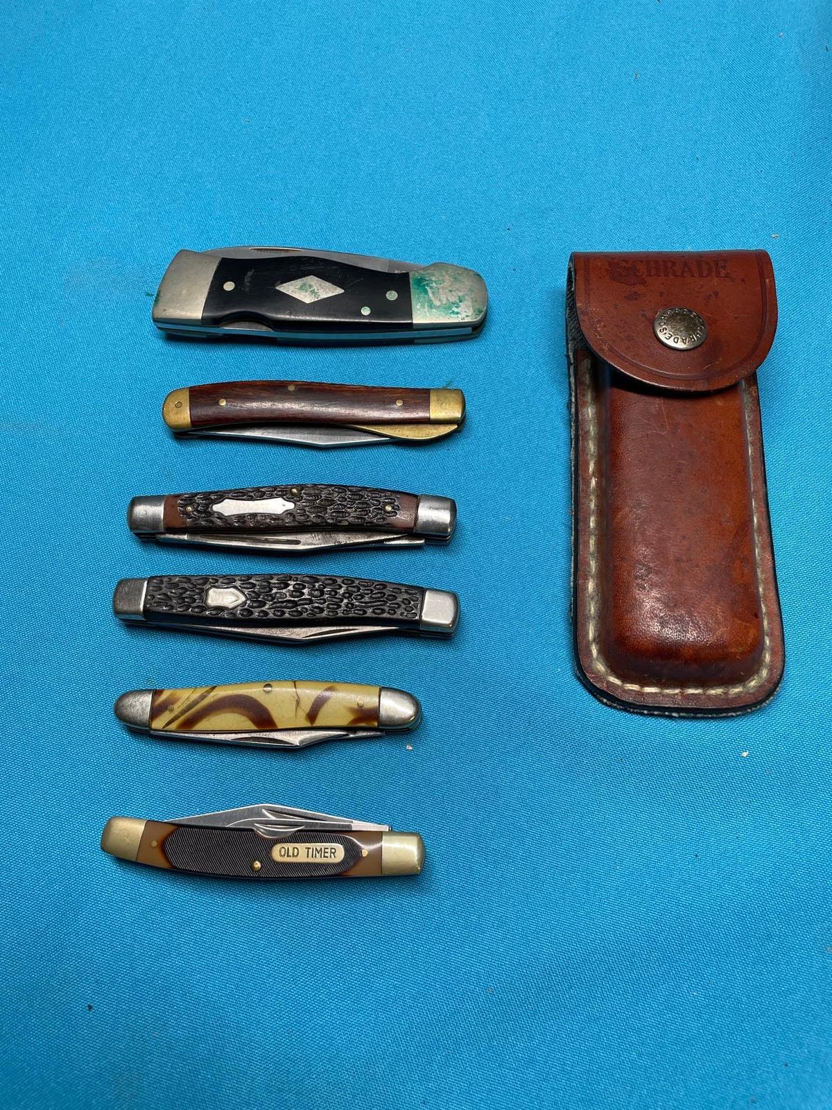 Seven vintage knives