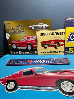 13 Metal Corvette signs